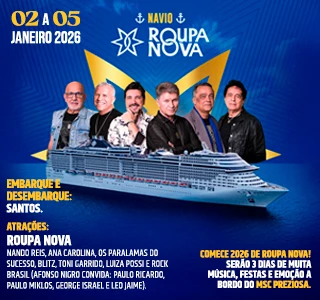 Cruzeiro Roupa Nova 2026 MSC Preziosa com shows festas e buffet incluso